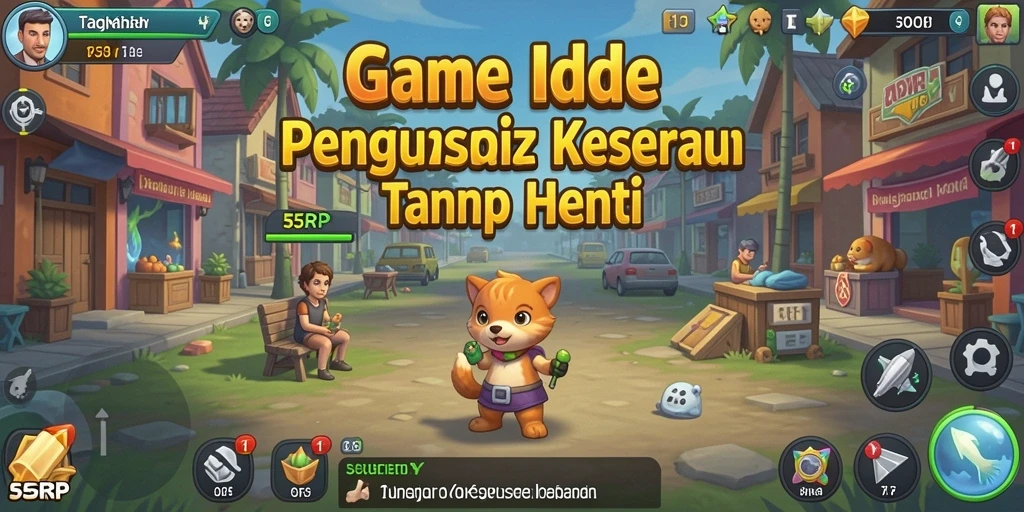 Tampilan menarik dari gameplay Idle 55RP yang mengasyikkan.
