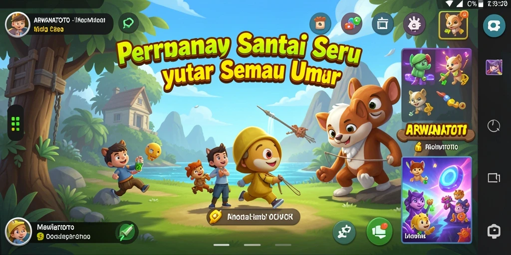 Menampilkan momen seru dalam gameplay ARWANATOTO yang menghibur.