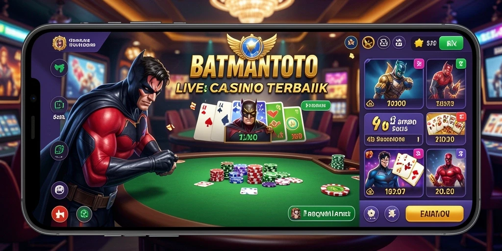 Tampilan gameplay menarik dari BATMANTOTO yang menghadirkan nuansa Live Casino.