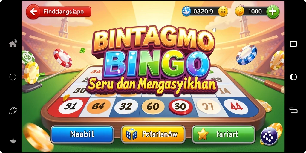 Screenshot utama BINTANGMPO menampilkan gameplay Bingo yang menarik.
