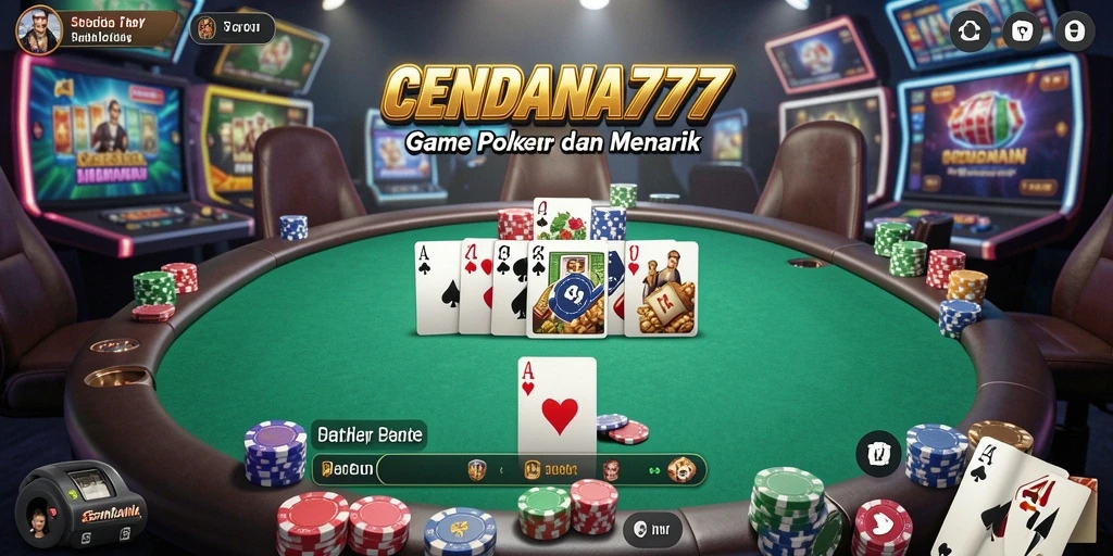Tampilan gameplay seru dalam CENDANA777 dengan taruhan Poker yang menarik.