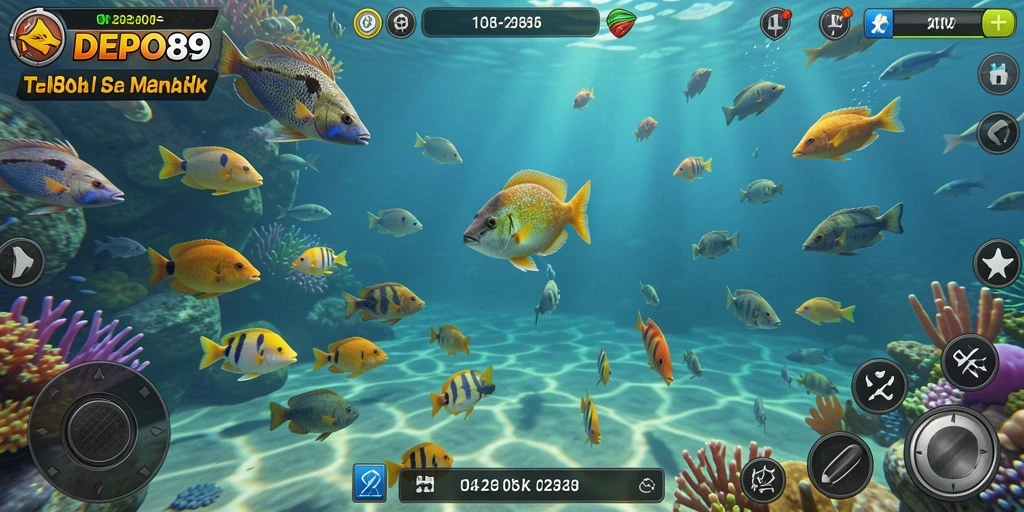 Tampilan screenshot yang menunjukkan keseruan gameplay Tembak Ikan DEPO89.