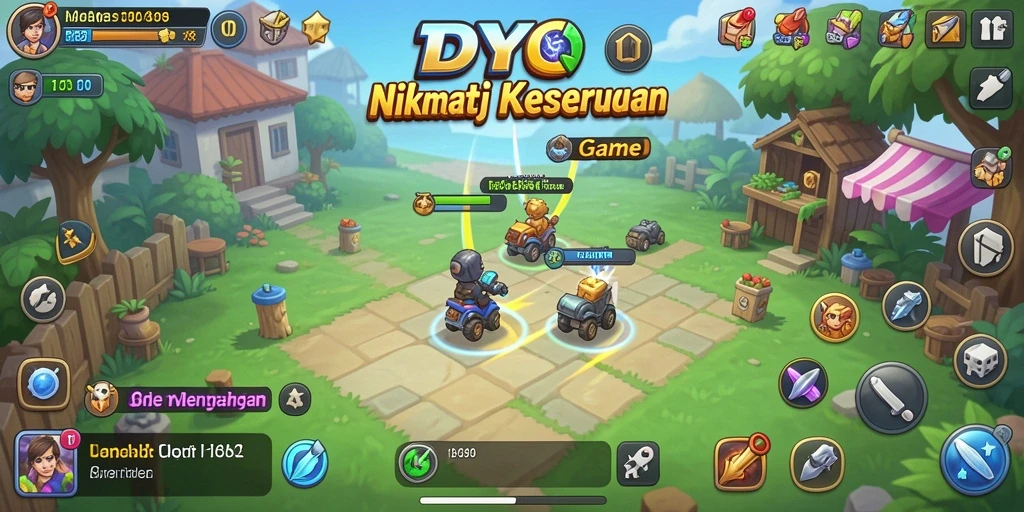 Tampilan gameplay DYO1 yang menarik dan penuh strategi.