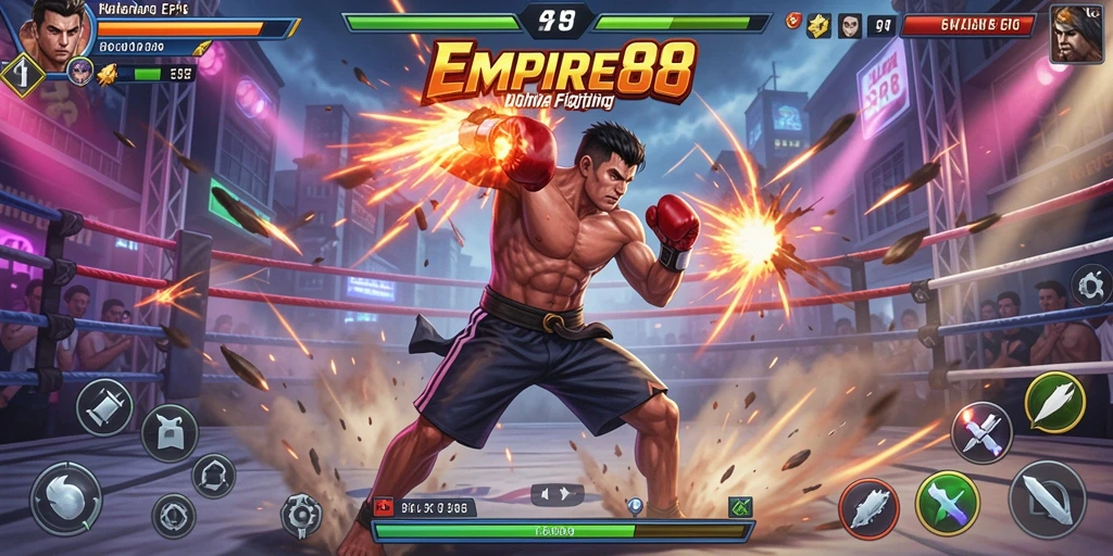 Tampilan gameplay <strong>EMPIRE88</strong> yang intens dalam pertarungan.