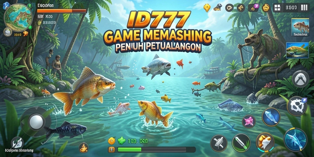Tampilan gameplay <strong>ID777</strong> yang menawan saat memancing di laut.