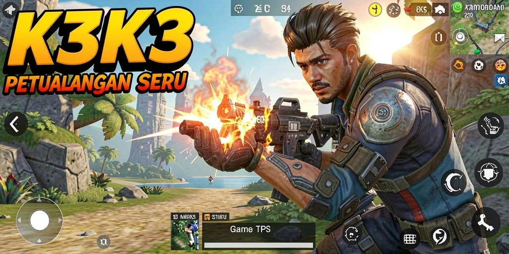 Tangkapan layar menampilkan aksi mendebarkan dalam K3K3.