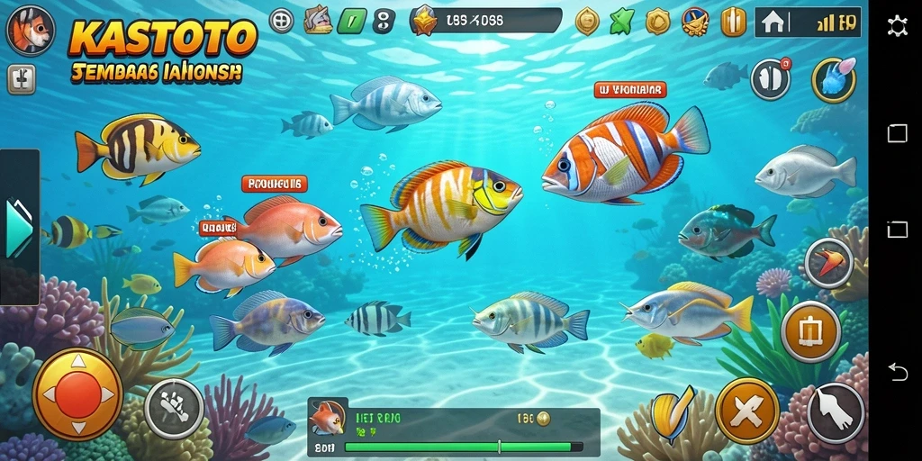 Tampilan menarik dari gameplay KASTOTO saat berburu ikan.