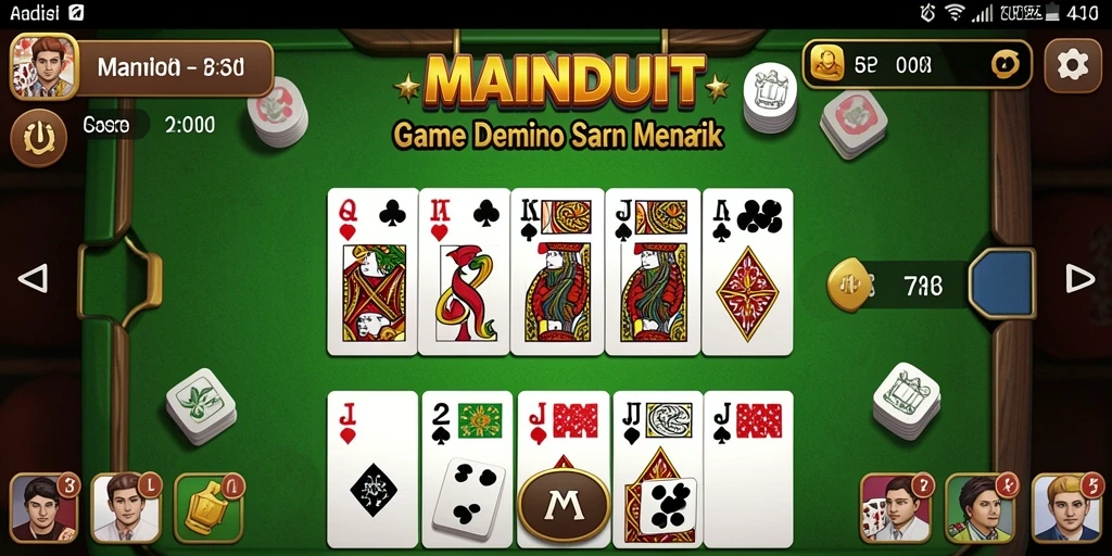 Tampilan gameplay domino yang menarik dan interaktif.