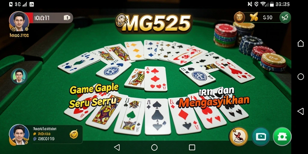 Tampilan gameplay Gaple MG525 yang menarik dan interaktif.