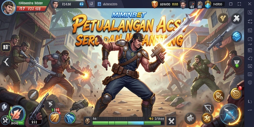 Screenshot MIMINBET menampilkan aksi tempur seru di lapangan.