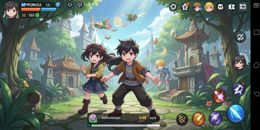 Screenshot di <strong>MPONUSA</strong> menampilkan aksi seru dalam dunia Anime.