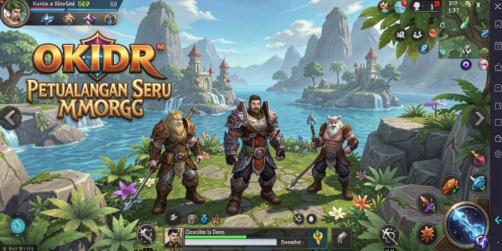 Screenshot gameplay OKIDR menampilkan aksi seru di dunia MMORPG.