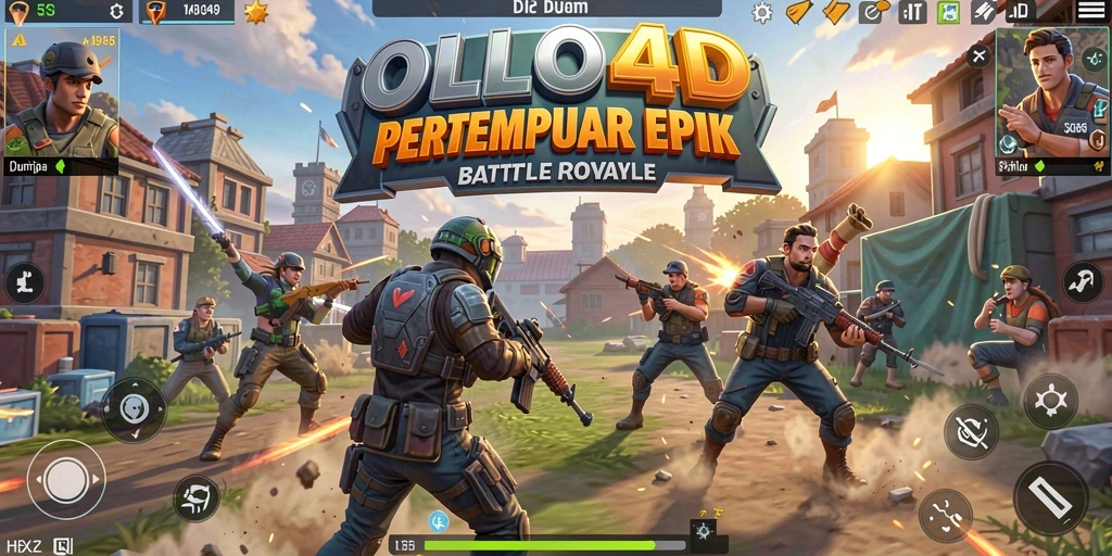 Screenshot menampilkan aksi mendebarkan dalam permainan Battle Royale.