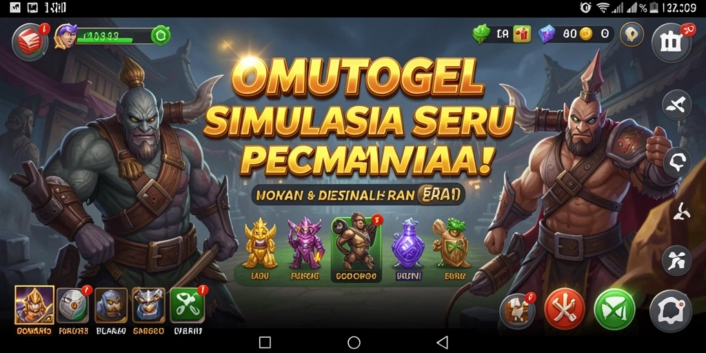 Tampilan utama OMUTOGEL yang menarik dengan gameplay interaktif.