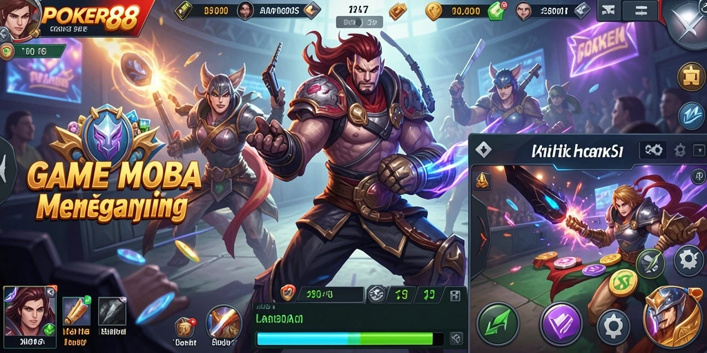 Tampilan gameplay seru dan menegangkan dalam POKER88.