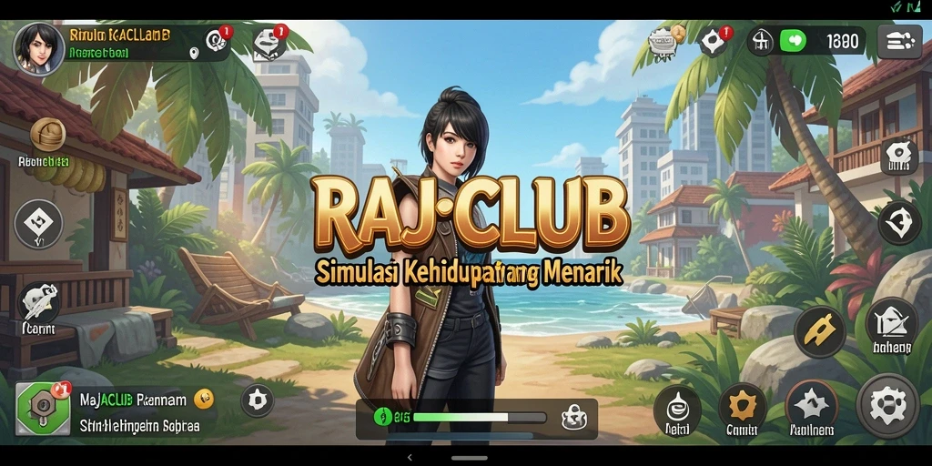 Tampilan gameplay menarik dari RAJACLUB dengan berbagai aktivitas.