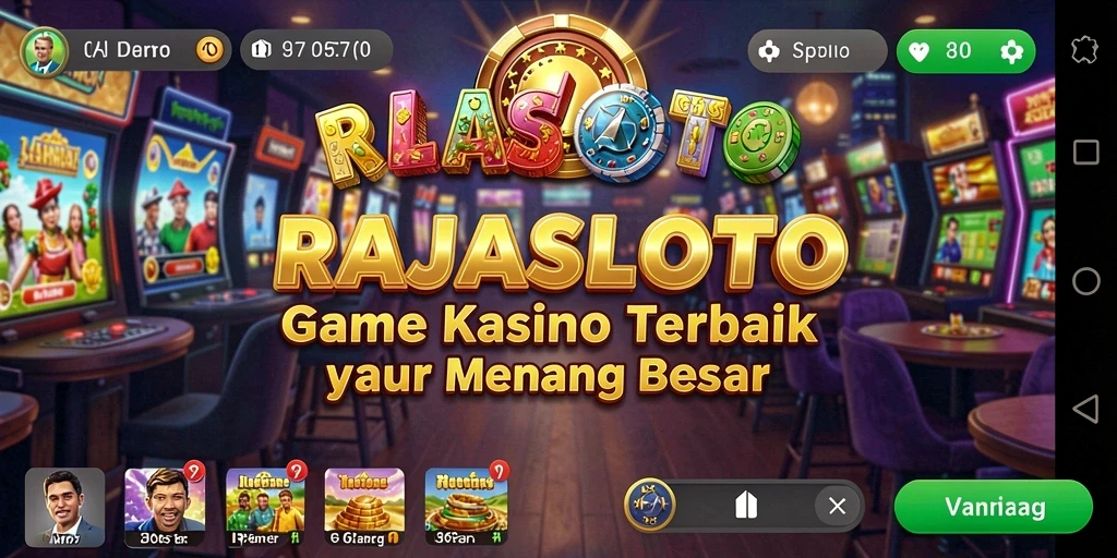 Tampilan gameplay menarik RAJASLOTO dengan suasana Kasino yang mendebarkan.