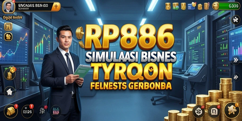 Tangkapan layar utama RP886 menampilkan aksi gameplay Tycoon yang menarik.