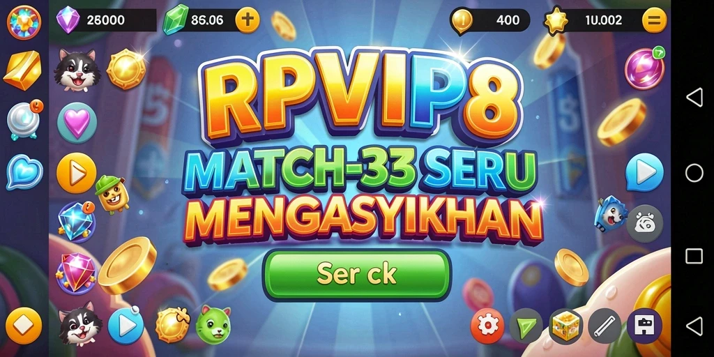 Tampilan menarik gameplay RPVIP8 dalam suasana Match-3.