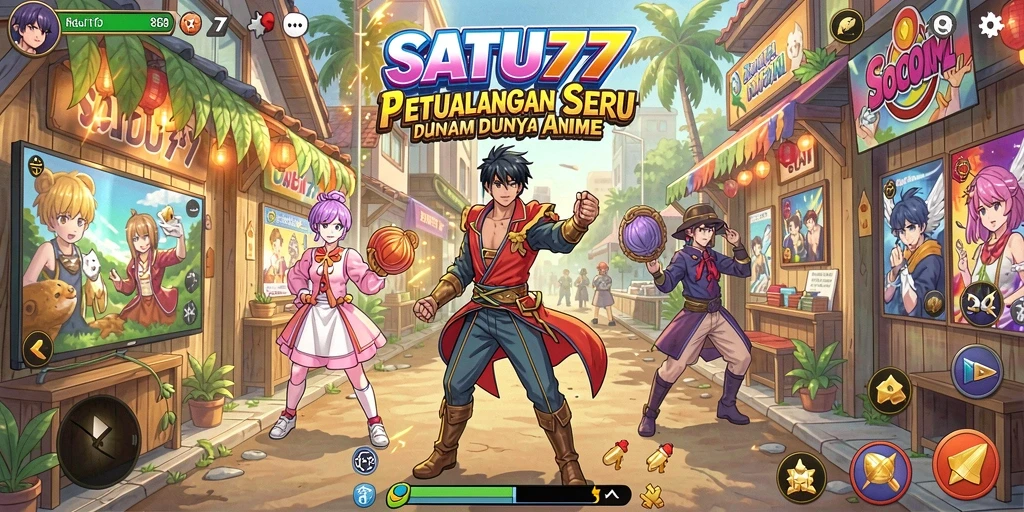 Tampilan gameplay SERU di SATU77 yang memukau.