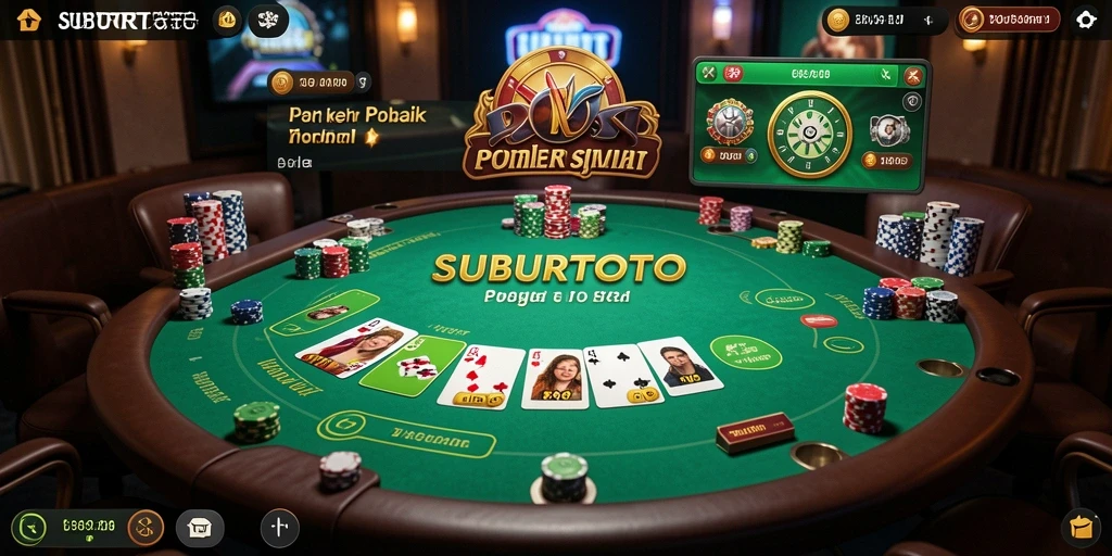 Tampilan menarik dari gameplay poker SUBURTOTO yang seru.