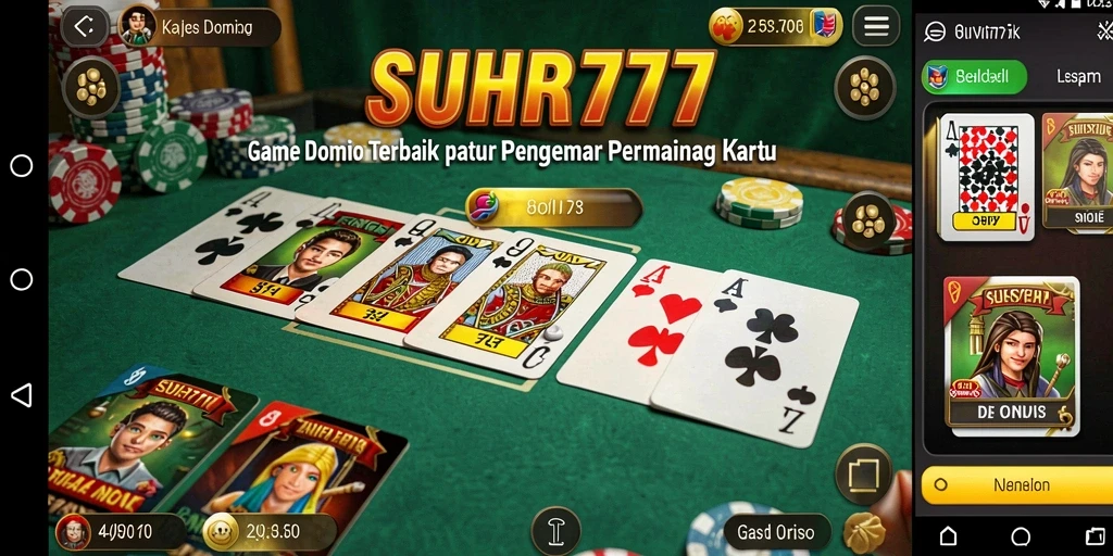 Tampilan permainan domino yang seru dan menarik di SUHU777.