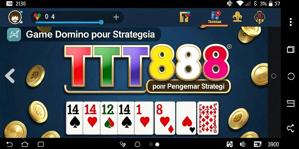 Tampilan gameplay menarik dari TTT888, game Domino interaktif.