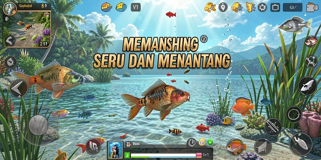 Tangkapan ikan yang menarik dalam gameplay V21.