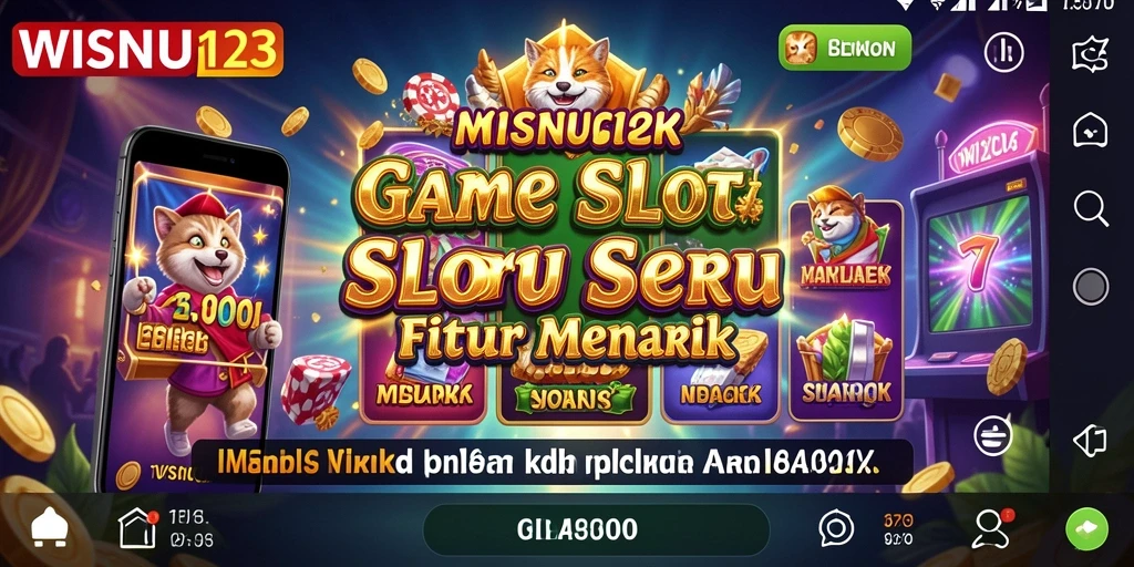 Tampilan gameplay seru di WISNU123 dengan mesin Slot beraneka tema.